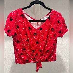Disney Red Minie Mouse Women's Short Sleeve Tee